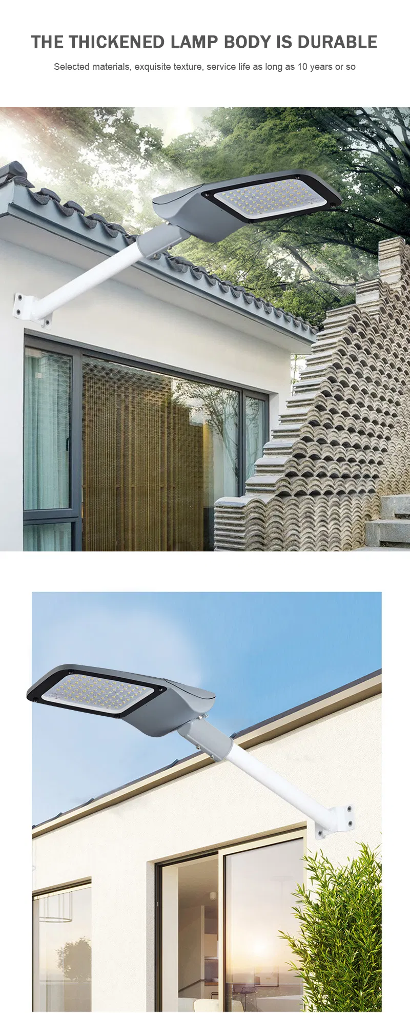 100W IP66 Waterproof with 5 Years Warranty Road Lamp Slim Adjustable Outdoor LED Street Lamp