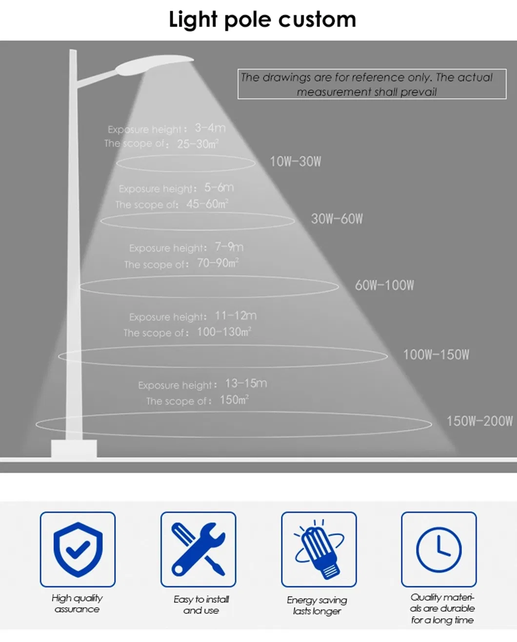 100watt 110W 30 Watt LED Street Light 60 Watt