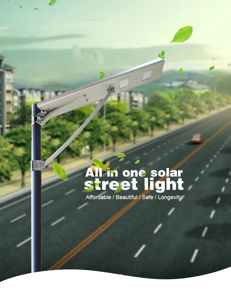 120W LED Solar Street Light IP68 for Village Government Project