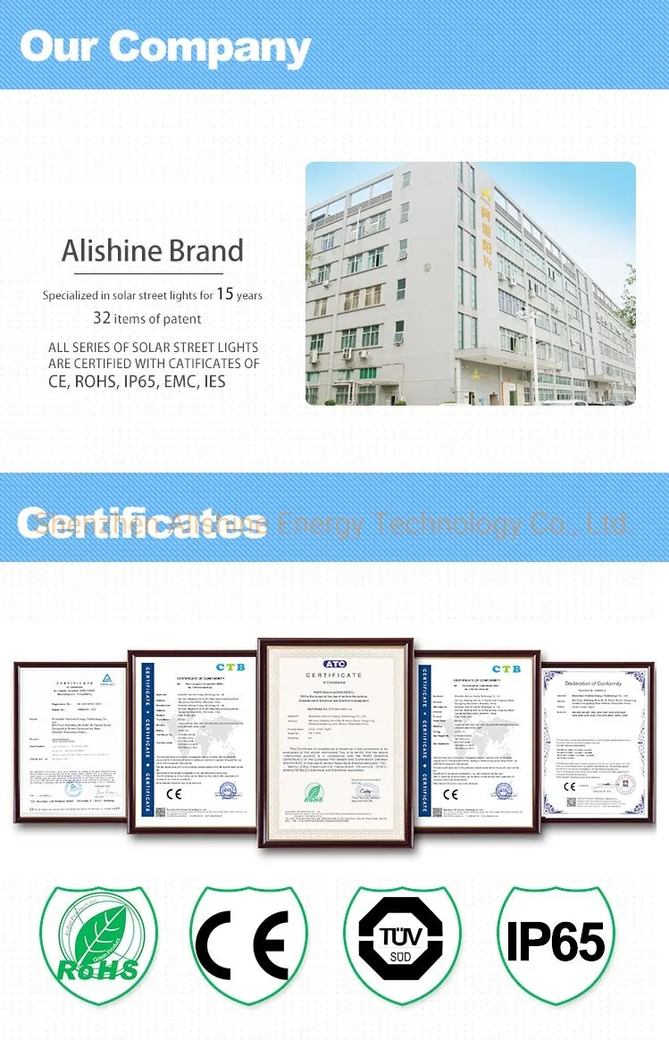 15W IP65 Street Outdoor Lamp Solar LED Light