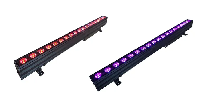 18X15W RGBW 4in1 Color LED Wall Wash Bar Light with DMX DOT Control Function
