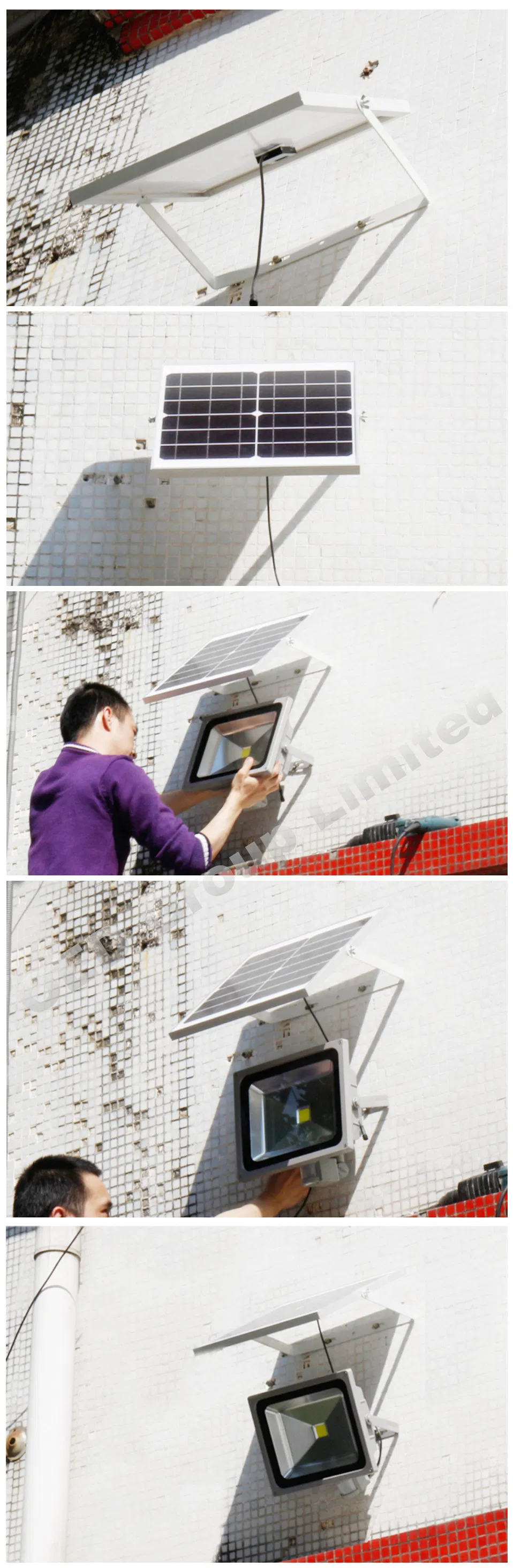 2 Years Warranty IP65 10W Solar Power LED Floodlight