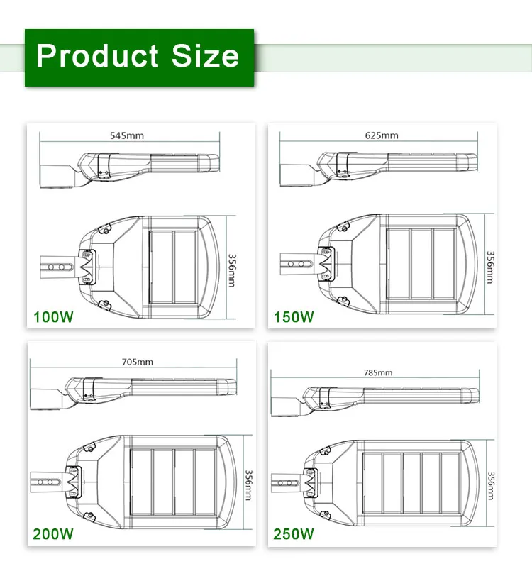 2019 New Design Shenzhen Street Lamp Manufacture Dimmable 150W LED Street Light