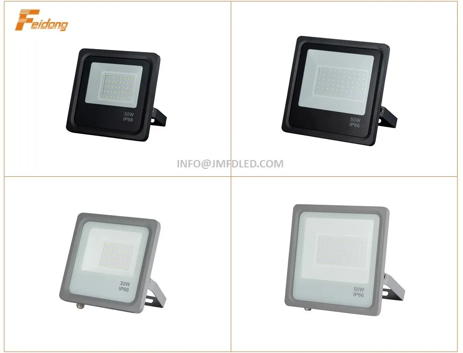 2020 Brand New Model 85-265VAC LED Flood Light 30W LED Flood Lamp 50W LED Flood Lighting 100W Outdoor Flood Lights 150W IP66 Floodlight 200W LED Light