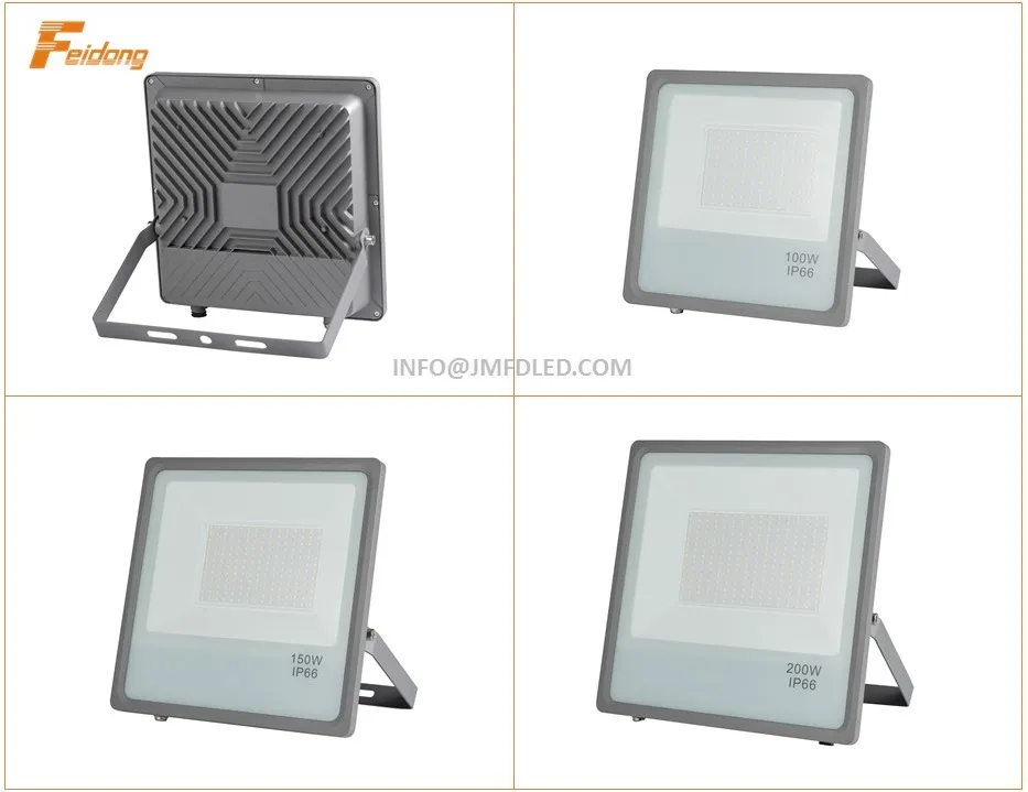 2020 Brand New Model 85-265VAC LED Flood Light 30W LED Flood Lamp 50W LED Flood Lighting 100W Outdoor Flood Lights 150W IP66 Floodlight 200W LED Light