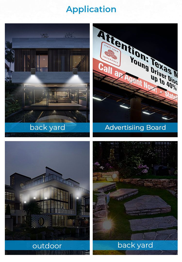 2021 Flood Solar Lights IP66 Waterproof 300W Energy Saving Solar Powered Flood Light