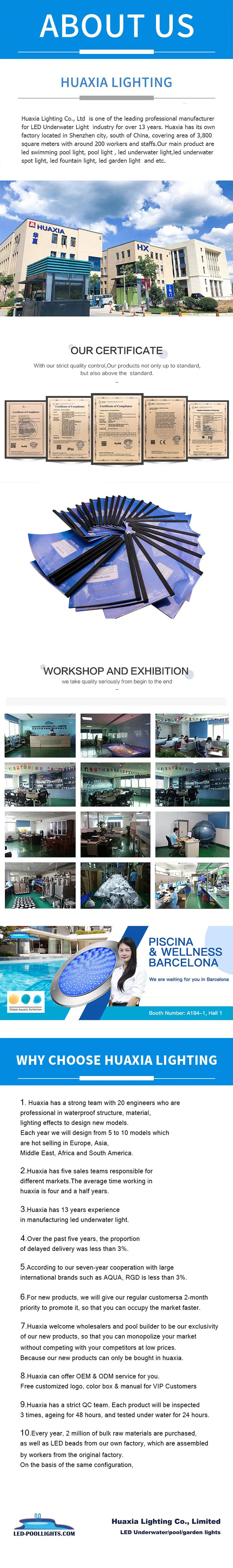 35W Wall Mounted LED Swimming Pool Waterproof Underwater Light