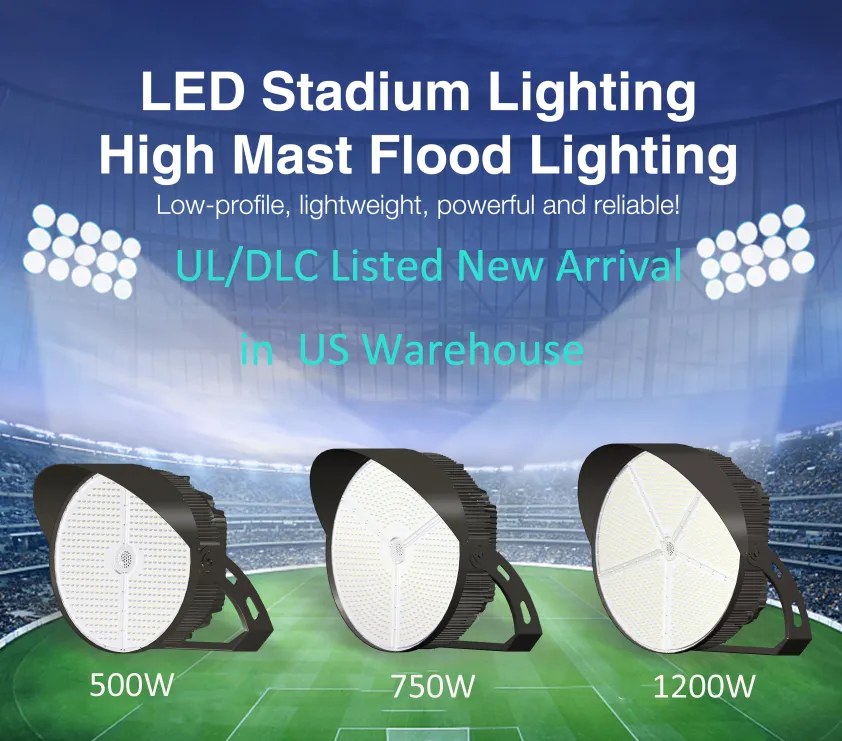 600W High Power LED Floodlights for Sports Fields & Area Lighting