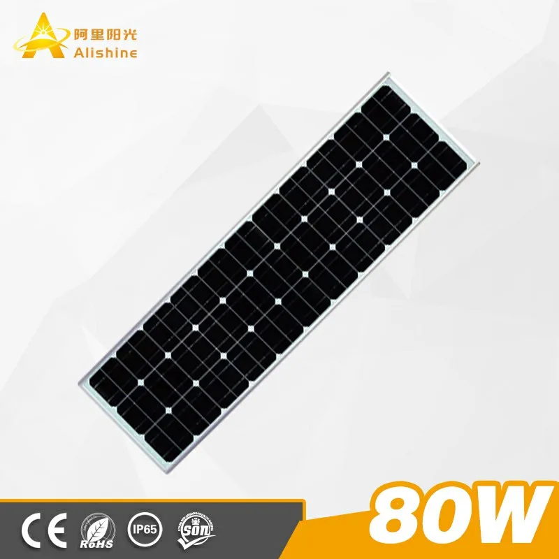 80W 8000lm LED Light Solar Garden Street Lamp with LiFePO4 Battery