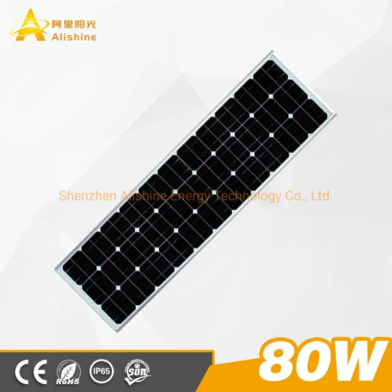 80W LED Solar Street Light Outdoor Lamp with Microwave Radar Motion Sensor