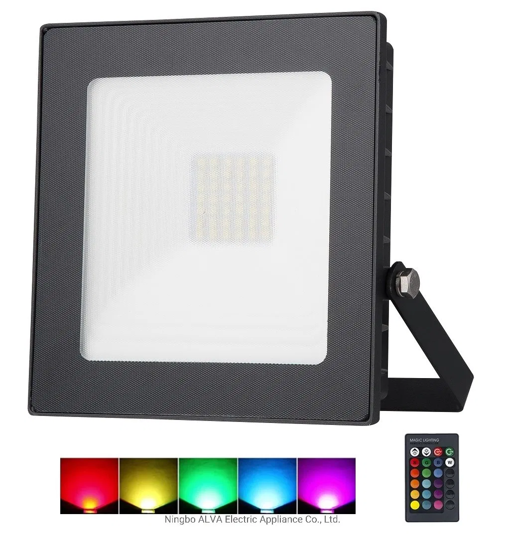 Adjustable LED Flood Light 20W Aluminum Projecting for Outdoor Lighting RGB