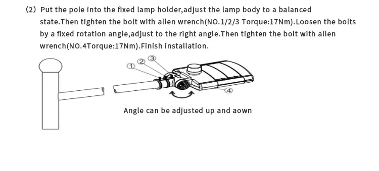 Battery Powered 60W 150lm/W AC90-305V LED Street Light