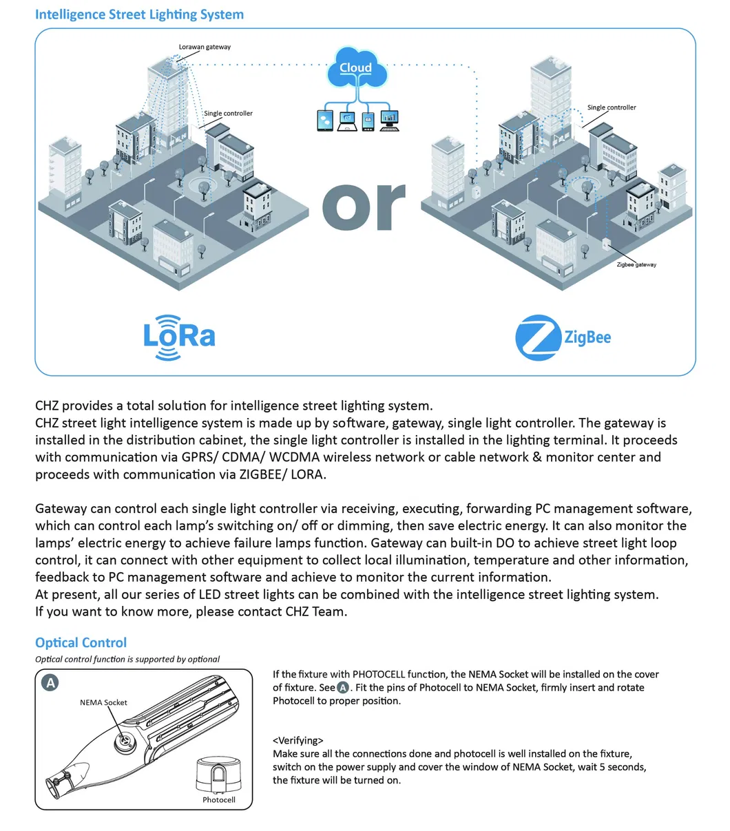 Best Price 150lm/W SMD5050 60W Outdoor Lighting Project LED Garden Street Lamp (CHZ-ST25B)