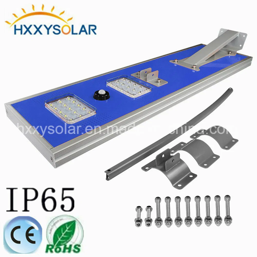 Customized Color 30W All in One Solar LED Street Light with Motion Sensor Security
