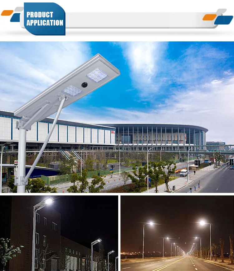 Customized Color 30W All in One Solar LED Street Light with Motion Sensor Security