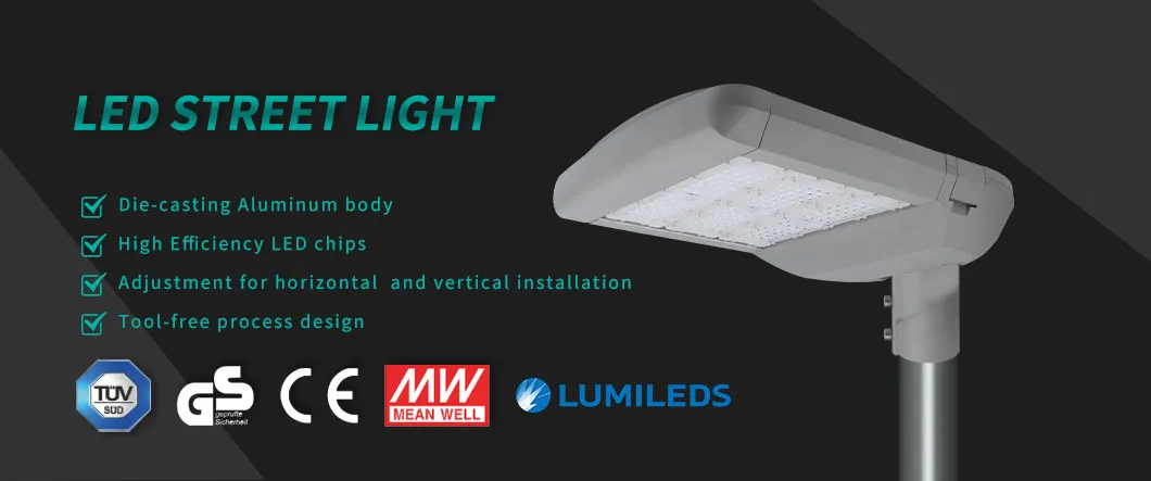 Dialux Support Customized LED Street Light with Bridgelux/CREE LED Chips Meanwell Driver