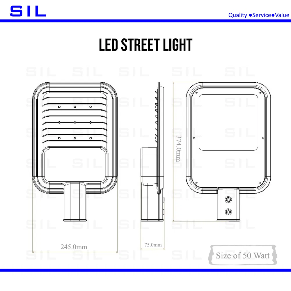 Die Casting Heat Dissipation Designed 50watt LED Street Light