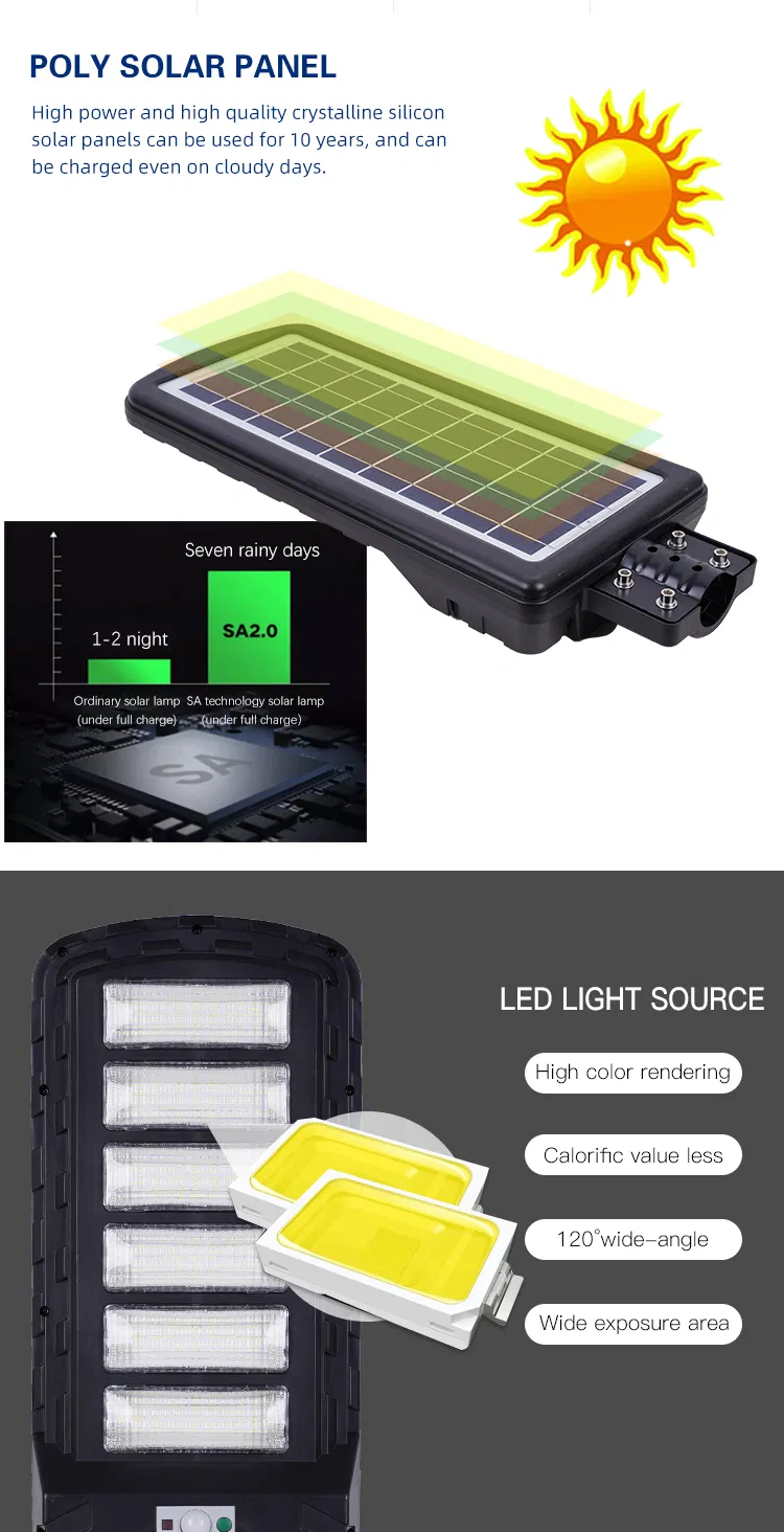 Energy Saving IP65 Waterproof Slim Integrated All in One Solar Streetlight Outdoor 300W Solar LED Street Light