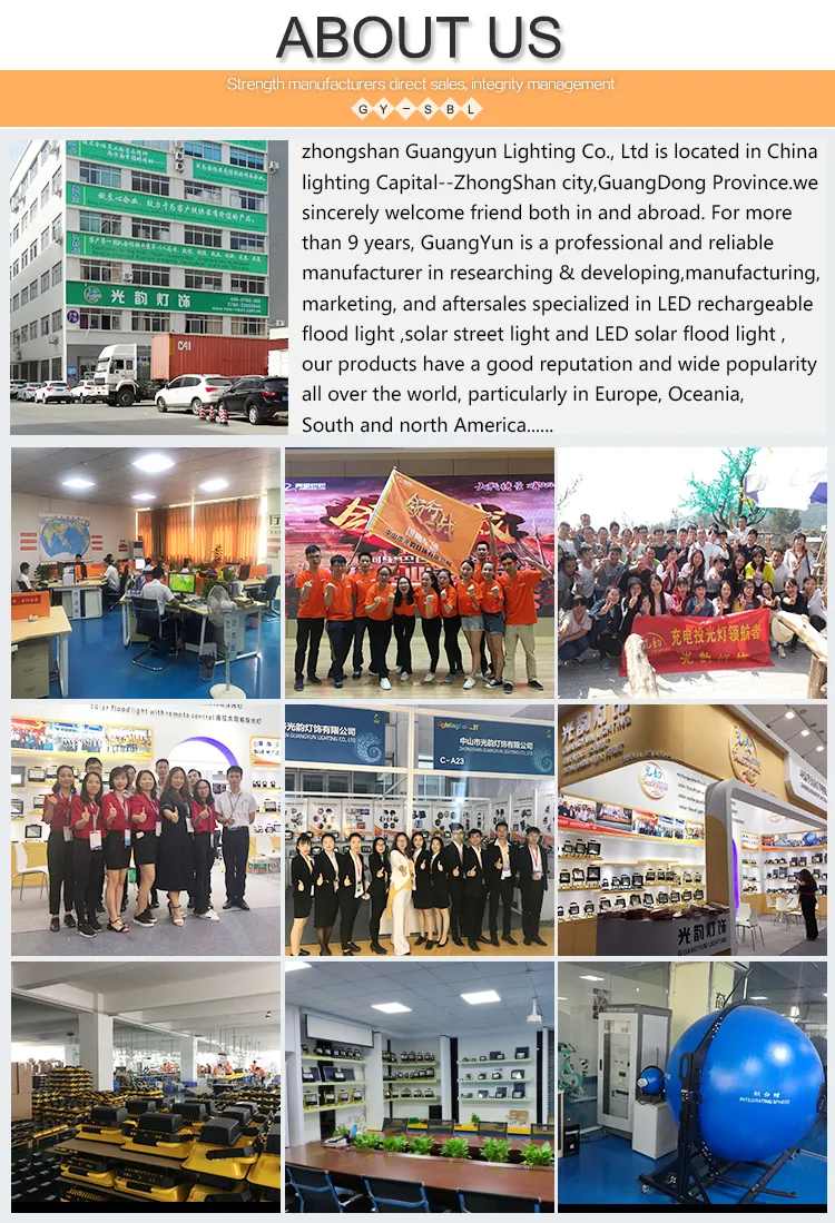 Good Quality Customize Portable Aluminium IP65 Outdoor 10watt 20watt 30watt Rechargeable LED Flood Light