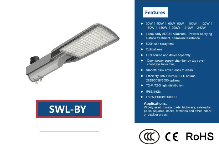 Government Project Road Light 60W LED Street Lamp with Pole