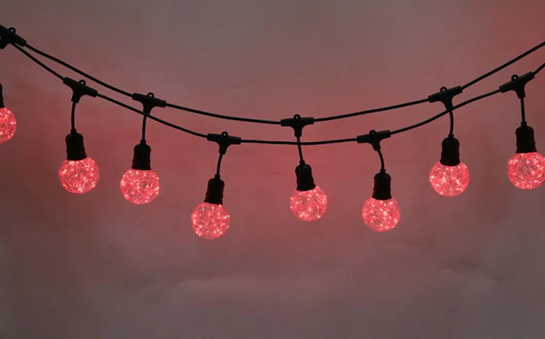 GS Apporved Bluetooth APP Control Low Votage 24V G45 Cooper Line Lamp Outdoor Decoration LED String Light