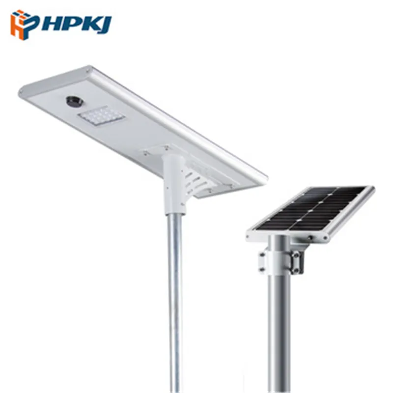 Hepu Factory Price Customized Aluminum Outdoor IP65 15 30 Watt All in One Solar LED Street Light