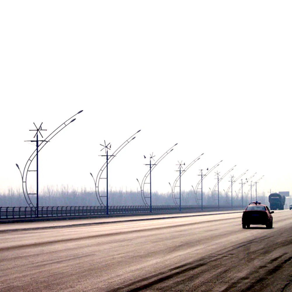 Hepu Newest Style 120W/180W/240W LED Solar Street Light with Vertical Wind Turbine