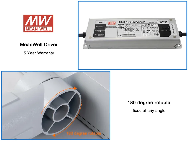 High Brightness Aluminum 150W LED Street Light Outdoor Waterproof IP65