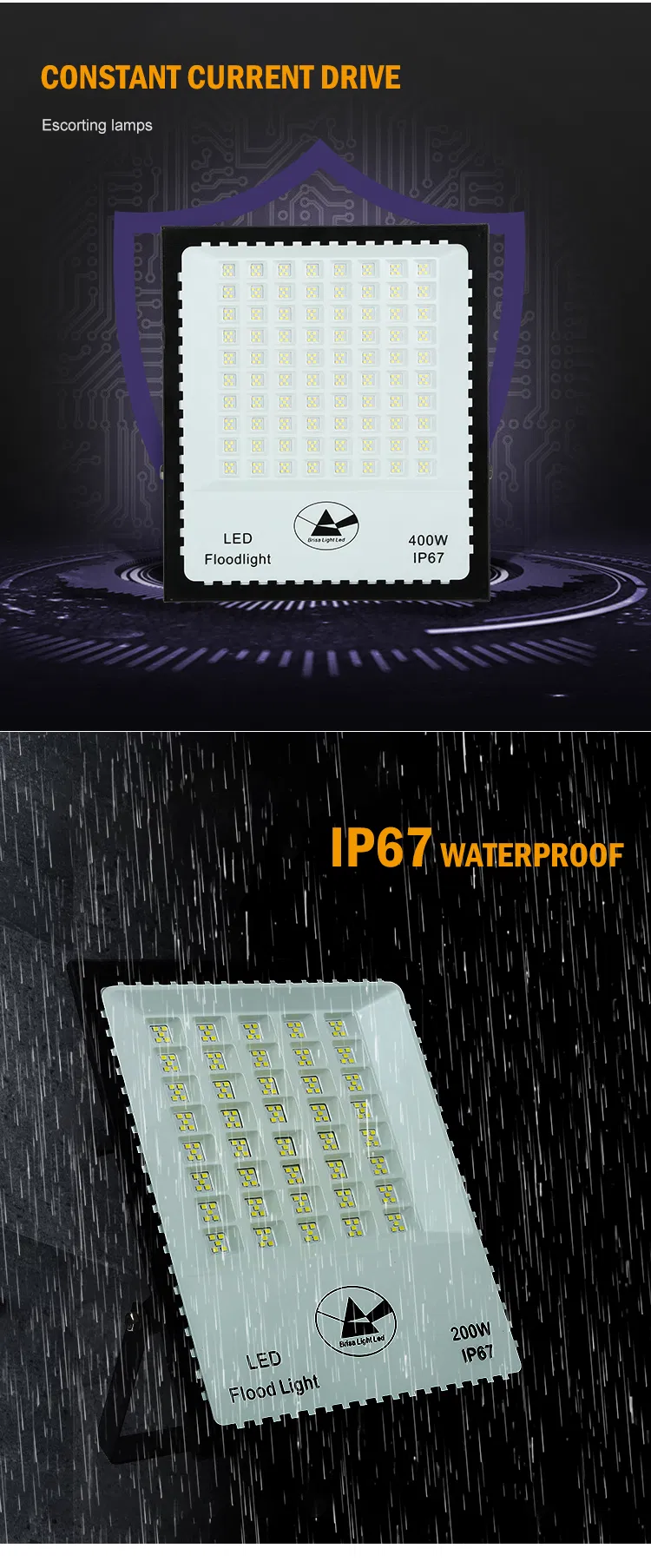 High Lumen Waterproof Reflector 30W 50W 100W 150W 200W LED Flood Light