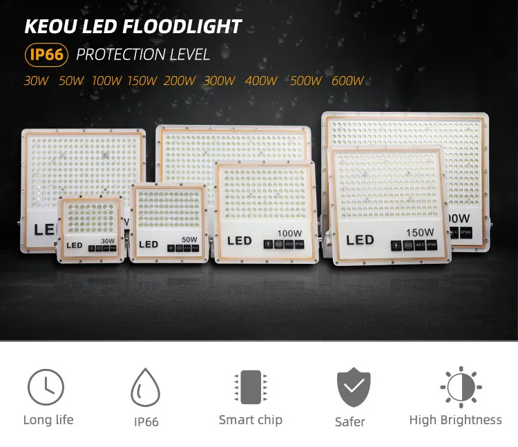 High Power LED Light Outdoor Light 30W 50W 150W 200W 300W 400W 500W 600W 100W LED Flood Light LED Floodlight