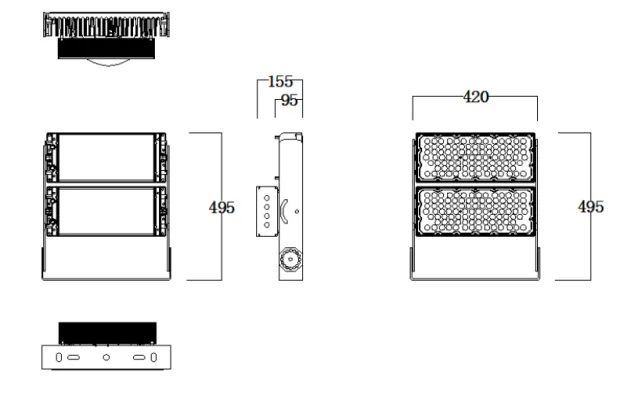 High Quality 20W 30W 50W 70W 100W CE RoHS LVD Outdoor LED Flood Light with Black Housing