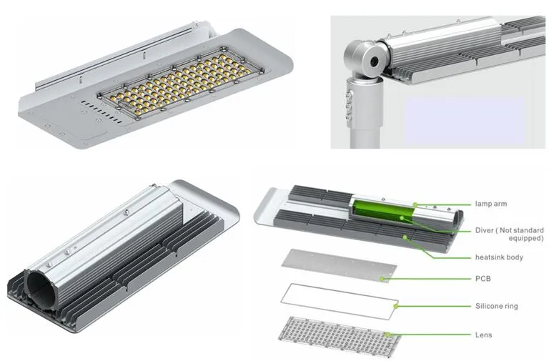 High Quliaty Super Bright 110lm/W White 6500k 5700k 5000k 4000k 120V 230V 240V 277V LED Street Light Price