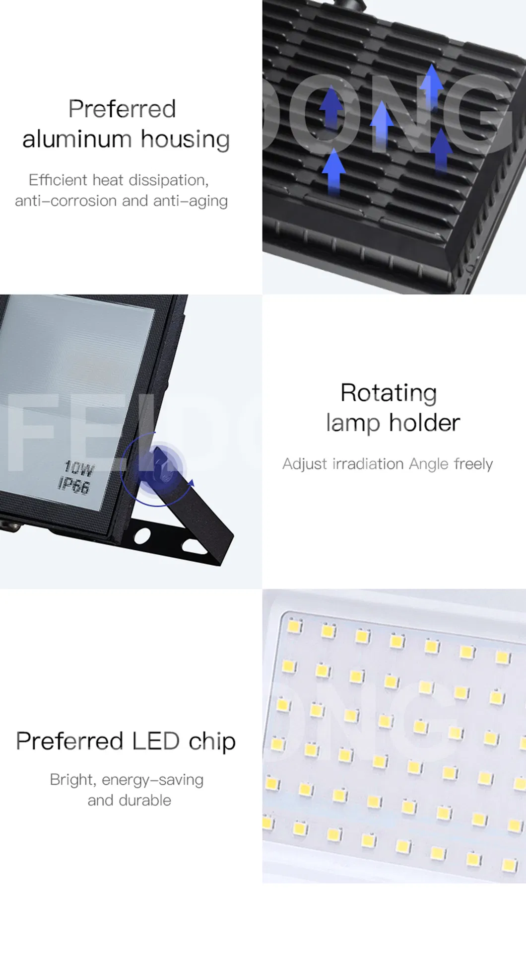 Hot Selling Cheap Price Aluminum Case Custom Outdoor Energy Saving LED Flood Light
