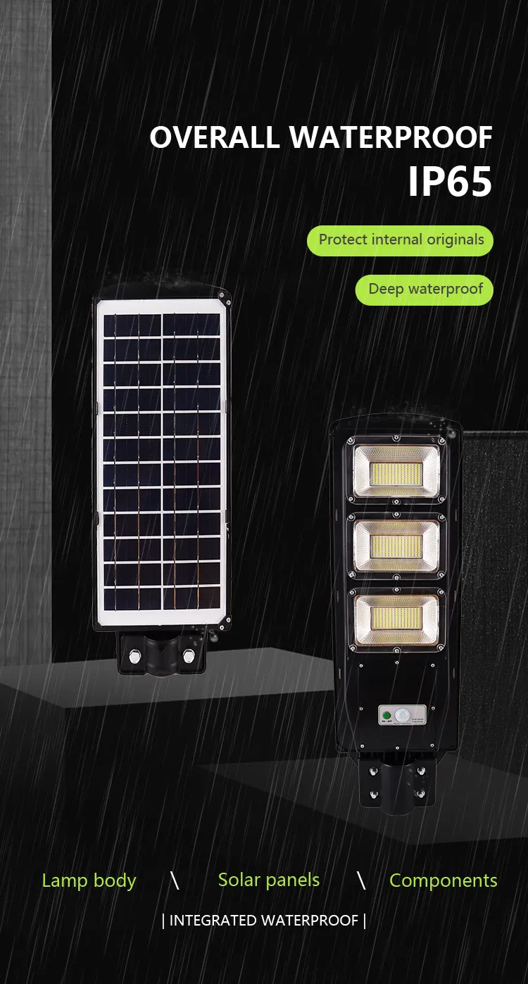 Human Body Induction Street Lamp Outdoor All in One Solar Lamps 50W 100W 150W