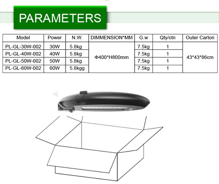 IP66 Good Price High Lumen Outdoor Waterproof SMD 50W LED Garden Lights