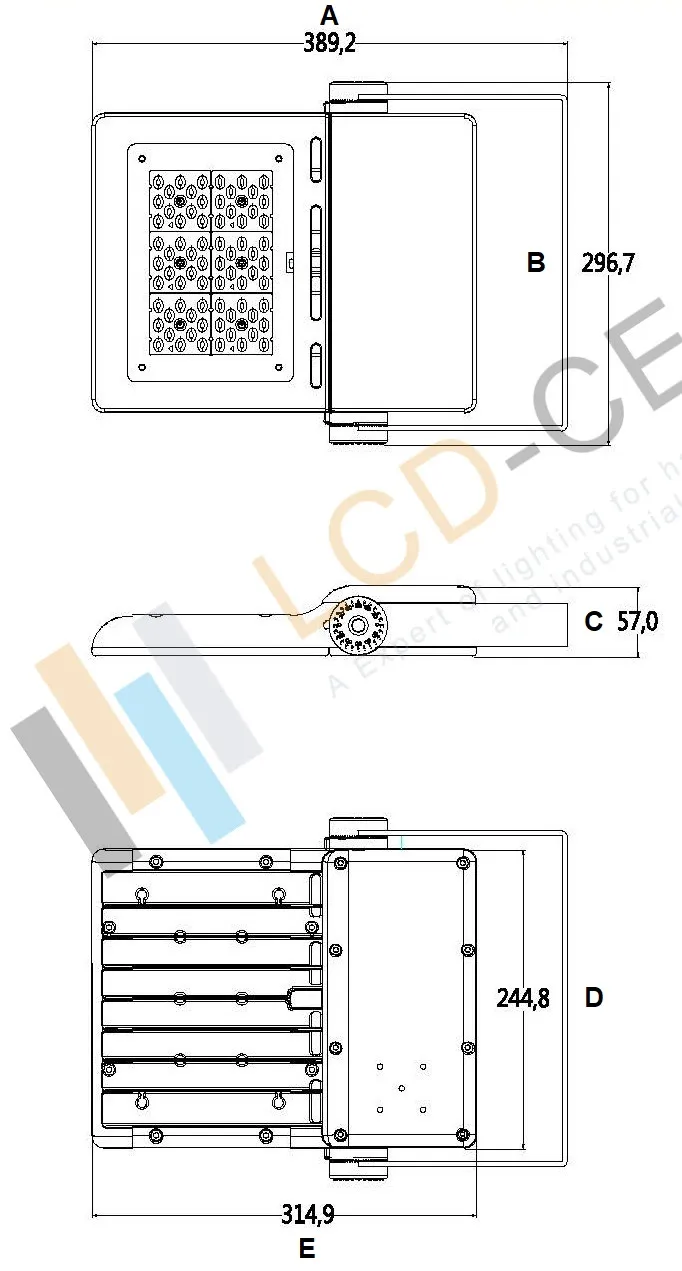 LED Flood Light 100W 145lm/W SMD5050 LED Meanwell Driver Elg-100 Marine LED Floodlight IP66 Waterproof Beam Angle 2degree-120 Degree LED Floodlights for Boat