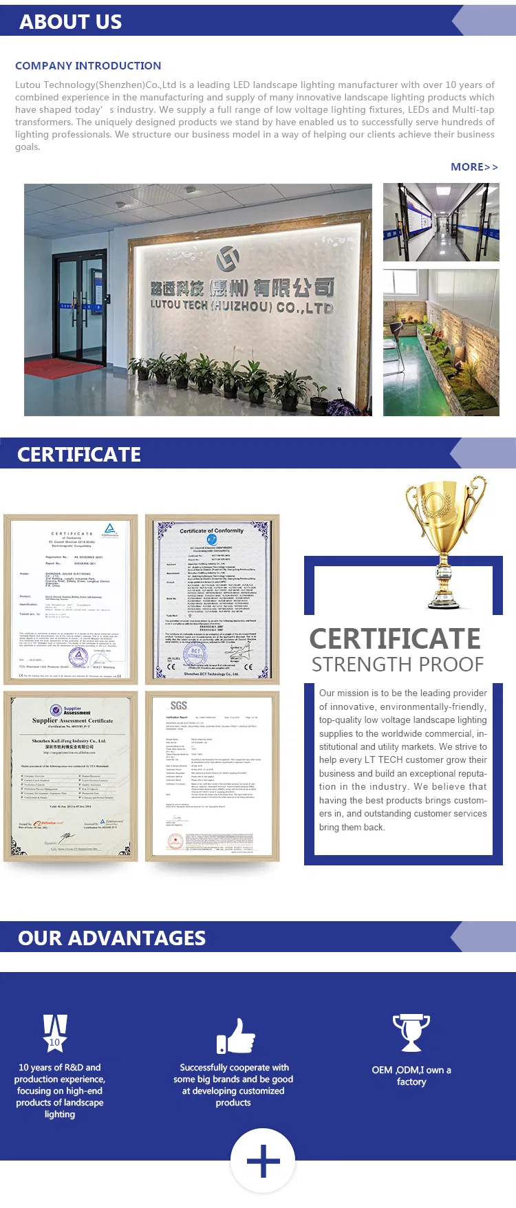 LED Outdoor Landscape Path & Area Lighting Fixture for Garden Project