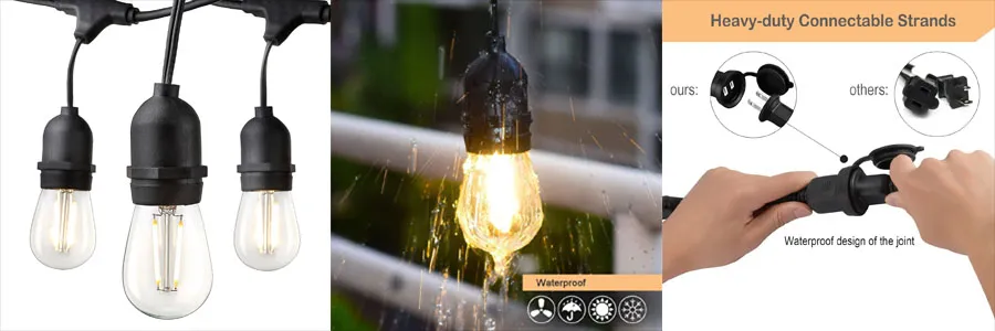 LED Outdoor String Light with S14 LED Bulbs High Quality