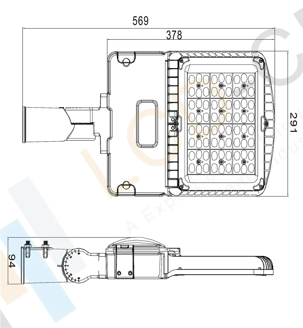 LED Street Light 50W 80W 100W 150W 200W 250W 300W 220V 50/60Hz up to 160lm/W 43500lumen 6500K Ik10 High Quality LED Outdoor LED Light with 5 Years Warranty Road