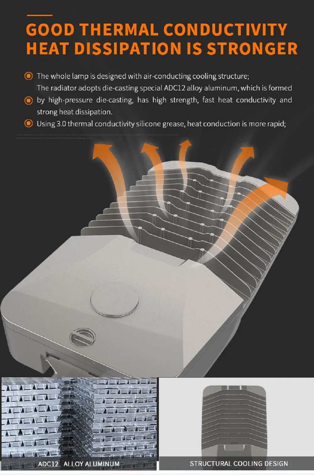 NEMA Interface LED Module Street Light 50W IP66 110lm/W with CCT3000-6500K for Harsh Environment