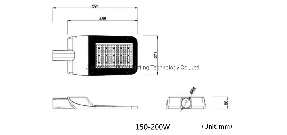 New Release 150W IP66 Ik08 Own Mould Tempered Glass LED Street Lamp, LED Street Light