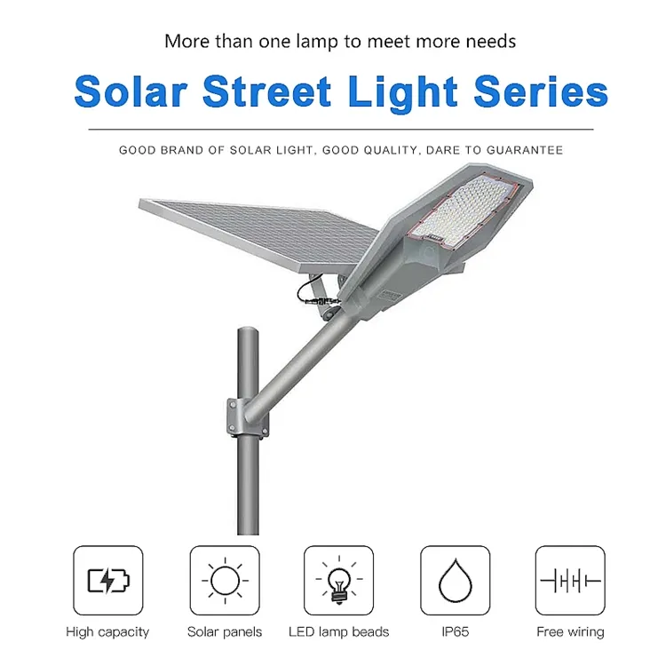 Outdoor Remote Solar Battery Powered System Pole Lamp 100W 150W 200W 300W 400W Solar Street light