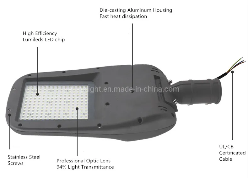 Outdoor Waterproof IP65 30W 40W Cobra Head LED Street Light