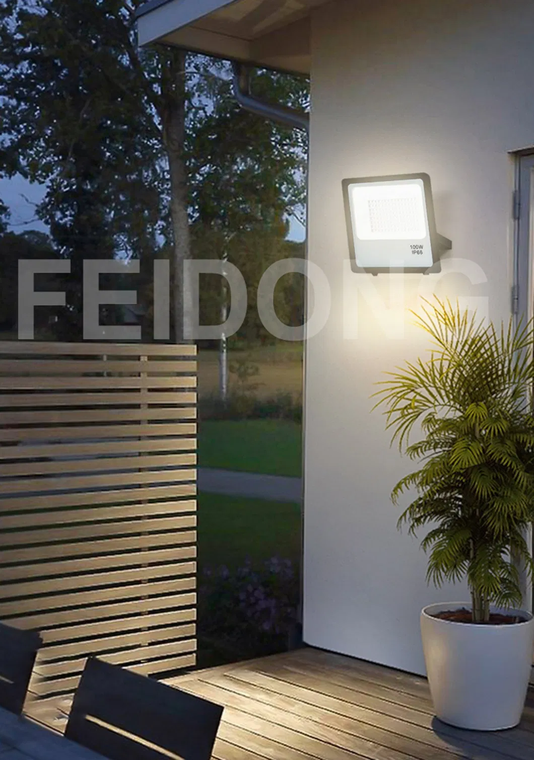 Over PF 0.95 Super Electricity Save Products Ce Withstand Voltage Standard LED Flood Lamp