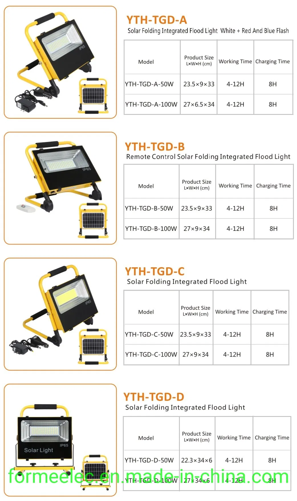 Projecting Light Spotlight 50W LED Flood Light Rechargeable Floodlight