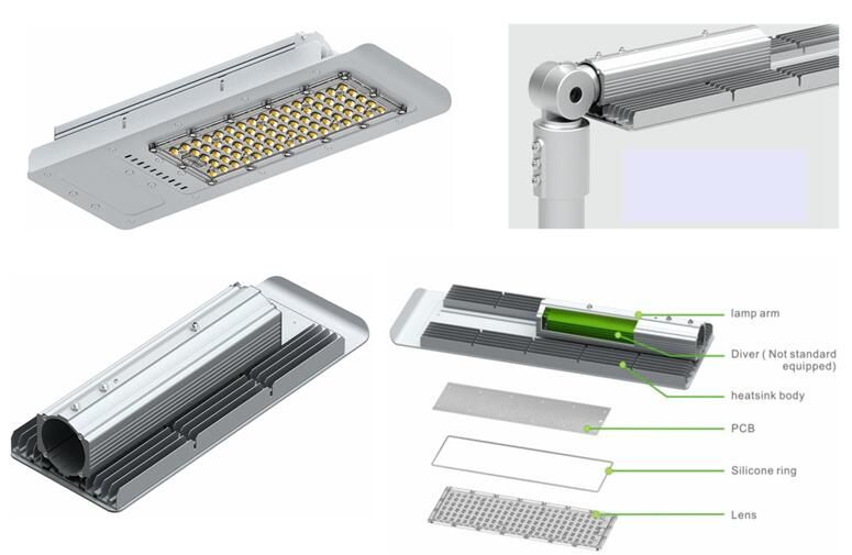 Slim Aluminum Housing 150W LED Street Light with 5 Years Warranty