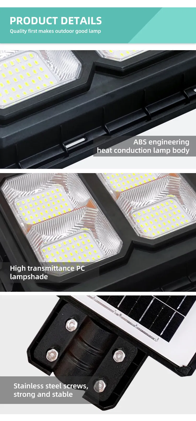 Solar Street Light Remote Control LED Solar 30W Road Lamp