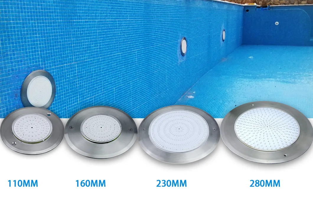 Ultra Thin 8mm Thickness 18W 24W 35W RGB WiFi Control Underwater Light LED Swimming Pool Light