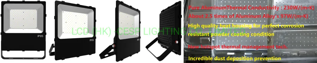 Universal 50W High Lumen 7250lm Outdoor LED Security Lights with Optic 120deg Beam Angle Super Bright Outdoor Flood Light Exterior Light for Billboard Car Park
