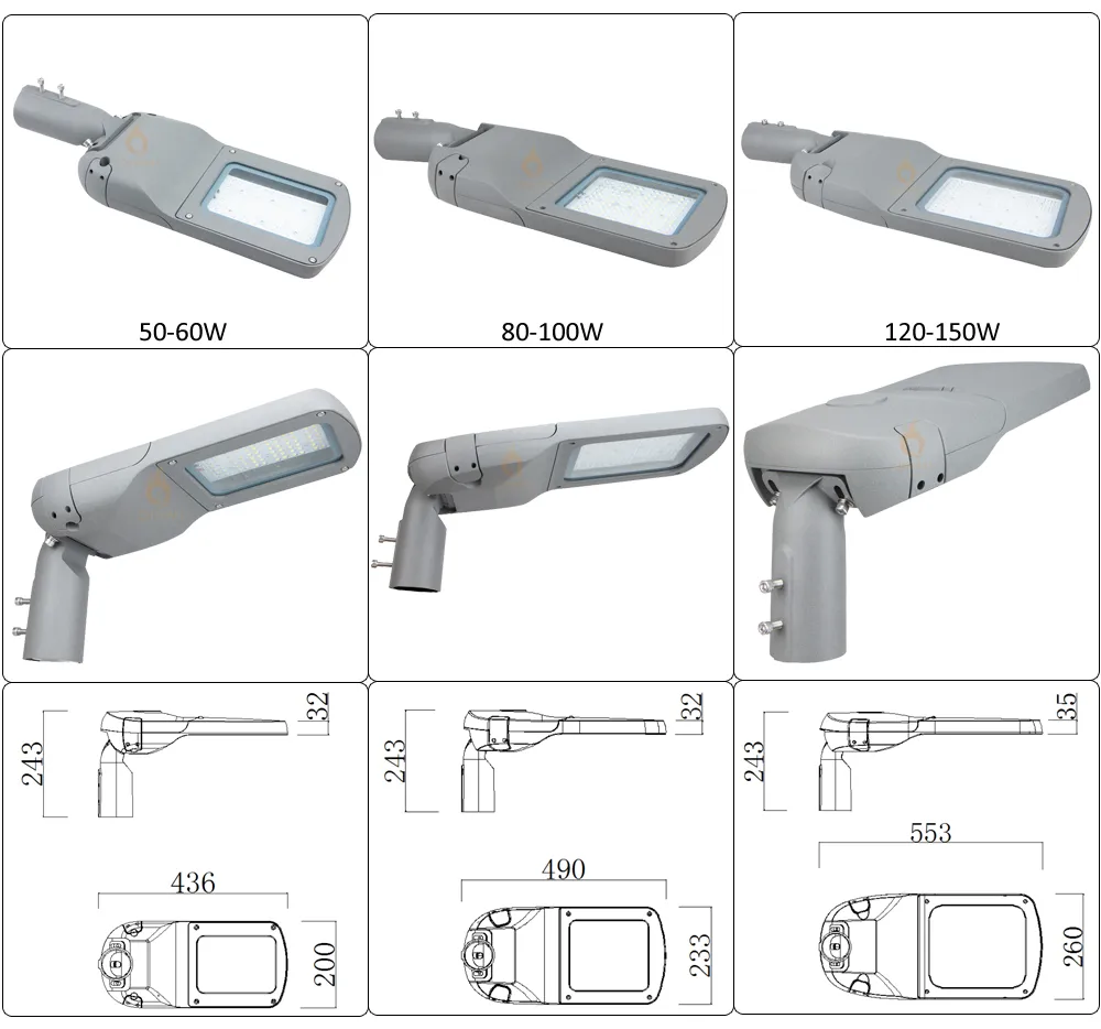 50-250W Intelligent LED Street Light for Outdoor Highway Main Road Lighting with Photocell Smart Control System